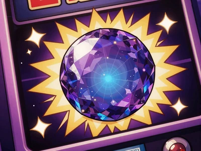 Starburst Slot mit kosmischen Edelsteinen und gelben Sternexplosionen
