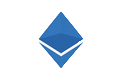 Ethereum Kryptow&auml;hrungs-Logo als blaues Diamantsymbol